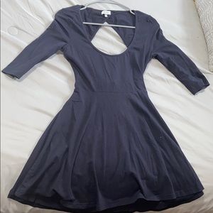 Black open back dress